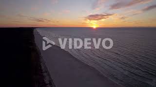 Sunset Over Baltic Sea Sun Bisk at Horizon [upl. by Nasaj]