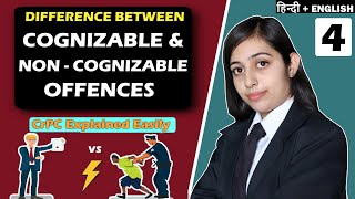 Cognizable Offence and Non Cognizable Offence DIFFERENCE  CrPC  Criminal Law  in Hindi [upl. by Gerry138]