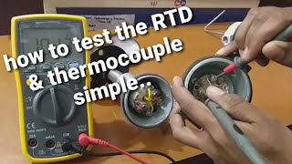 how to check the RTD and thermocouple with multimeter PT100 RTD Ktype thermocouple [upl. by Aivatan422]