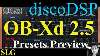 discoDSP  OBXd 25 New Presets  Lukes Soundhouse 80s amp Synthwave [upl. by Marysa]