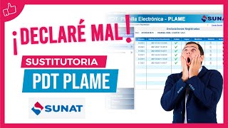 Declaración SustitutoriaRectificatoria del PDT PLAME 2022 Sunat Corregir declaracion mensual sunat [upl. by Brookhouse]