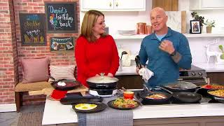 Le Creuset Toughened Nonstick 4qt Braiser and 10quot Fry Pan on QVC [upl. by Leahey454]