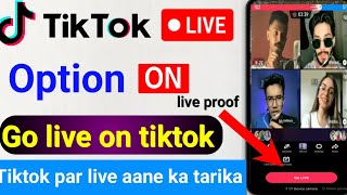 Tiktok par live kaise aate hain  How to go live on tiktok  Tiktok par live aane ka tarika 2023 [upl. by Giule837]