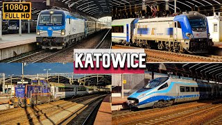 Trains Katowice Main Station ● March 2024  Pociągi w Katowicach Marzec 2024 [upl. by Aierdna]