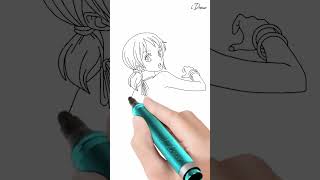 How to draw Nami from One Piece shorts [upl. by Hafital]