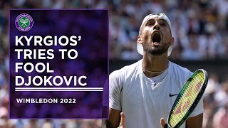 Kyrgios Tries to Fool Djokovic with Fake Underarm  Wimbledon 2022 [upl. by Torray790]