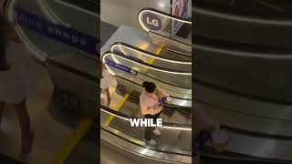 Stuck on a Stopped Escalator shorts funny [upl. by Areem973]