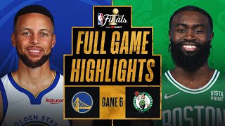 WARRIORS at CELTICS  FULL GAME 6 NBA FINALS HIGHLIGHTS  June 16 2022 [upl. by Aihtnys]