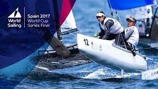 Nacra 17 Medal Race Highlights from the World Cup Series Final in Santander 2017 [upl. by Gagliano619]