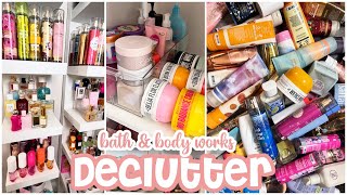 EXTREME DECLUTTER WITH ME Bath amp Body Works Collection Lotions amp Mists [upl. by Itnavart]