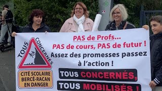 Parents délèves et professeurs en colère face au manque denseignants [upl. by Moreland533]