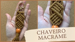 Chaveiro Macramê  Macrame Keychain 🔑🤎 [upl. by Lucania]