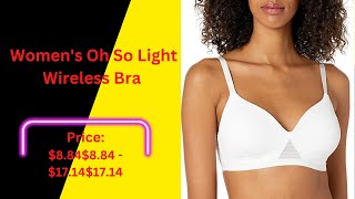 Hanes ComfortFlex Fit Womens Oh So Light Wireless Bra with Comfort Foam All Review In USA 2023 [upl. by Awra]