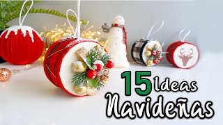 15 Lindos ADORNOS NAVIDEÑOS 2022 15 Manualidades Navideñas para VENDER 2022 [upl. by Antoine]