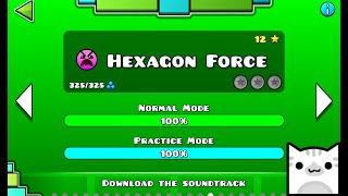 Hexagon Force 100  Geometry Dash [upl. by Purvis506]