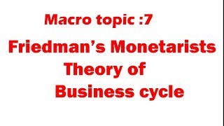 Part 3 monetarist theory of business cycle [upl. by Xam828]