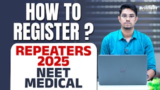 How To Register   REPEATERS 2025  NEET MEDICAL [upl. by Sivrahc]