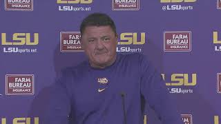 Ed Orgeron Postgame Press Conference  Nov 27 vs TAMU [upl. by Bolme]