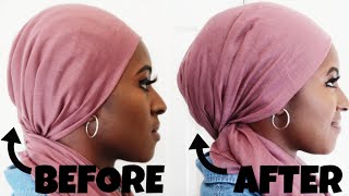 How to create hijabturban volume even if you have NO HAIR  Aishcream [upl. by Aubrie]