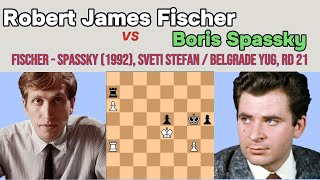 Robert James Fischer vs Boris Spassky  Fischer Spassky 1992 rd 21 [upl. by Rigby]