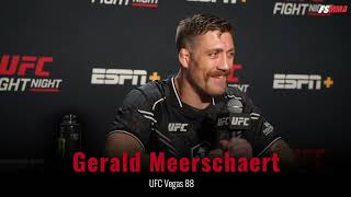 Gerald Meerschaert full UFC Vegas 88 postfight interview [upl. by Eisiam]