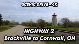 🌅 Scenic Drive Along St Lawrence River Brockville to Cornwall in 4K 🚗 [upl. by Noelyn]