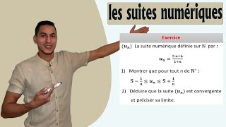 suite numérique 2 bac exercices  suite convergente et divergente  limite dune suite numérique [upl. by Halilad380]