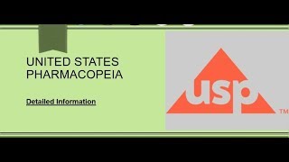 Information about United States Pharmacopeia [upl. by Nnad]