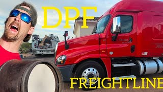 Freightliner Cascadia code 3720 DPF ASH REQUEST Dont skip this step Diesel mechanic [upl. by Hamrnand]