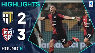 PARMACAGLIARI 23  HIGHLIGHTS  Late Piccoli goal secures first win for Cagliari  Serie A 202425 [upl. by Aredna]