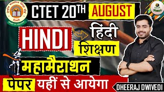 Ctet Hindi महामैराथन 🔥  हिंदी शिक्षण का बाप वीडियो  hindi pedagogy complete  ctet 20 august [upl. by Boswell842]