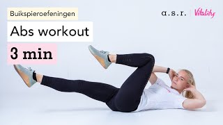 Buikspieroefeningen in 3 minuten alle buikspieren trainen  Abs workout [upl. by Lemal]