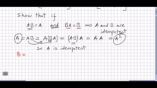 Linear Algebra 78 Idempotent Matrix [upl. by Sucramd]