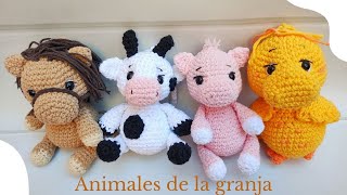 Como Hacer Animales de la Granja Amigurumis 4 en 1 [upl. by Corrinne]