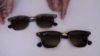 Overview of both RayBan Clubmasters AluminiumAluminum Sunglasses [upl. by Kaia412]