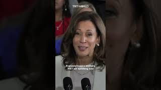 ProPalestine chants interrupt Kamala Harris rally speech [upl. by Fanchan]