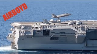 F35 Sea Trials USS Nimitz CVN68 [upl. by Lyrahc]