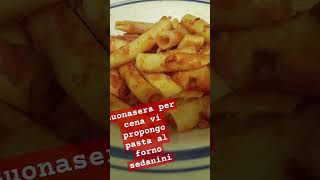 Buonasera per cena vi propongo pasta al forno sedanini [upl. by Beniamino]