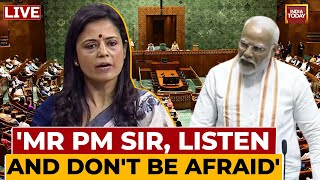 Mahua Moitra Speech LIVE TMC MP Mahua Moitra Fierce Attack Against Modi Govt In Pariament Live [upl. by Luigino975]