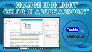 How to Change the Highlight Color in Adobe Acrobat [upl. by Lipman]