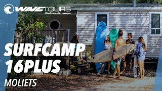 Surfcamp ab 18 Jahren in Moliets mit first SURF  Wavetours [upl. by Stauffer]