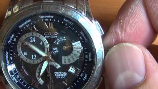 Wrist Watch Review Part 3  Citizen EcoDrive Perpetual Calendar WR 100  Calibre 8700 [upl. by Garald]