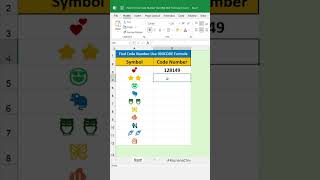 How To Find Code Number From Symbol Use UNICODE Formula In Excel excel shortvideo shorts [upl. by Oeramed816]