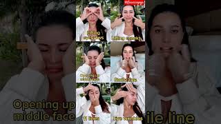 Face yoga😊 short faceexercise faceyoga facialmassage faceyogamethod facecare genesisyoga [upl. by Icyaj]