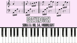 Sonata No 14 Moonlight  Beethoven Piano Version [upl. by Montano]