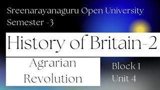 SNGOUHistory Of Britain Third Semester Agrarian revolution [upl. by Ezmeralda594]