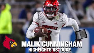 Louisvilles Malik Cunningham 2nd Player In NCAA History With 300 Passing amp 200 Rushing Yards [upl. by Marina]