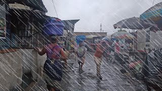 HEAVY RAIN FLOODS LOCAL MARKET IN GHANA AFRICA [upl. by Icat]