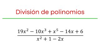 División de polinomios [upl. by Oira]