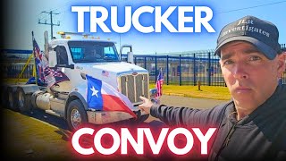 LIVE Eagle Pass Texas TRUCKER CONVOY National Guard [upl. by Avahc]